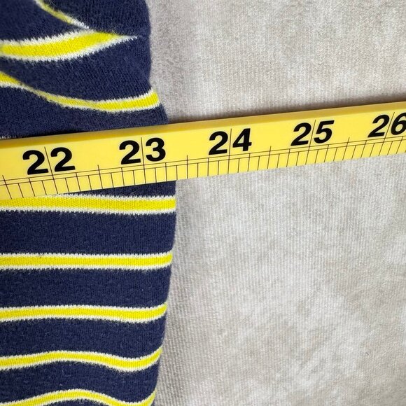 VTG 90s Polo Ralph Lauren Navy/Yellow Striped Rugby Polo Size XL - Picture 6 of 9